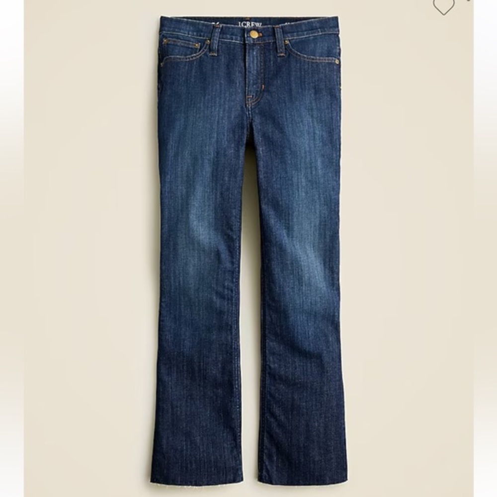NWT J Crew 9" demi-boot crop jean in Dark Worn wash Size 26 petite